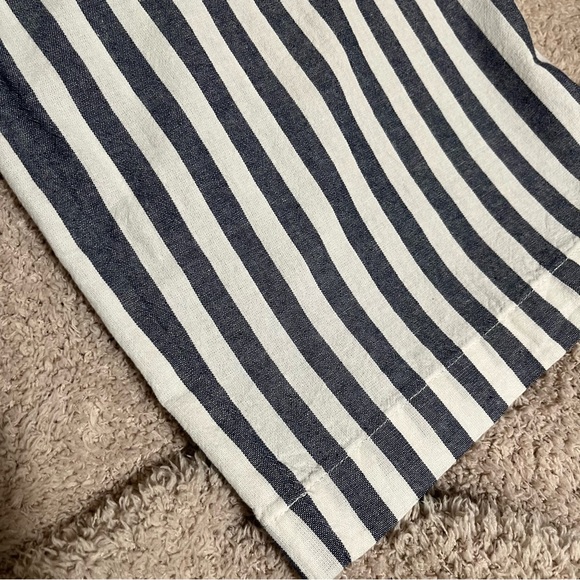 Zara Wide Leg High Waist Tie Lightweight Pants size Small, Blue & White Stripes - Picture 9 of 15